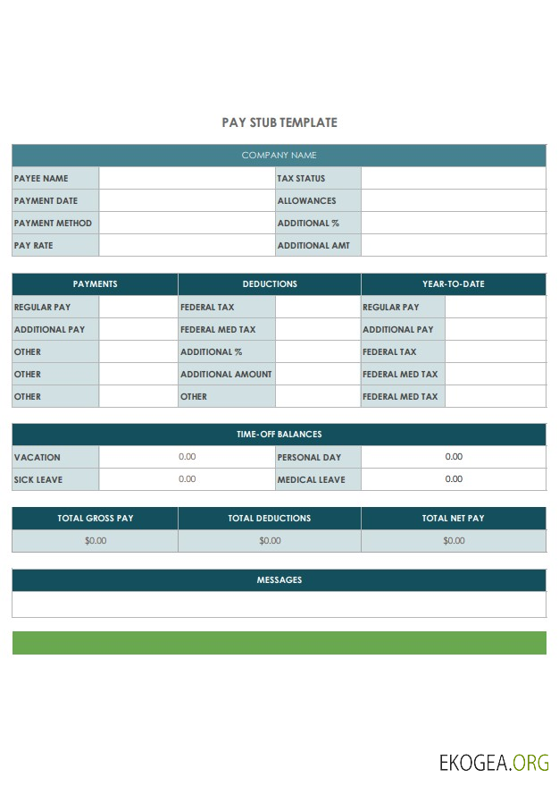modèle de bulletin de paie de l'entreprise, version 2